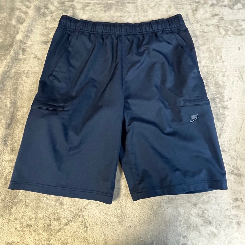 Nike Sportswear Cargo Shorts Mens Large Navy Blue Athletic Gym 341218-451
